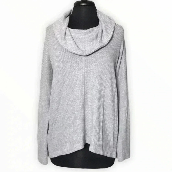 Lucky Brand Waffle Knit Cowl Neck Tunic Size S - Picture 1 of 4